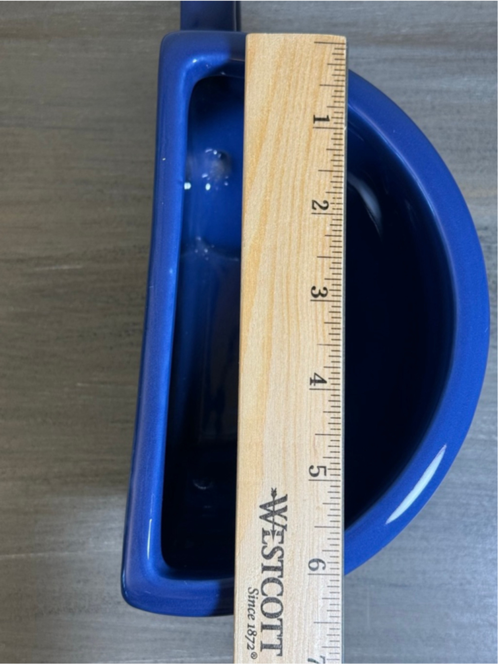Cup & Saucer Ceramic Wall Pocket/Planter Cobalt Blue Hanging/Drain Holes - Picture 9 of 11